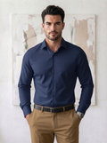 Cotton Formal Shirts for Men | Plain Full Sleeve Pocket Shirt