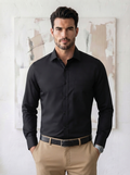 Cotton Formal Shirts for Men | Plain Full Sleeve Pocket Shirt